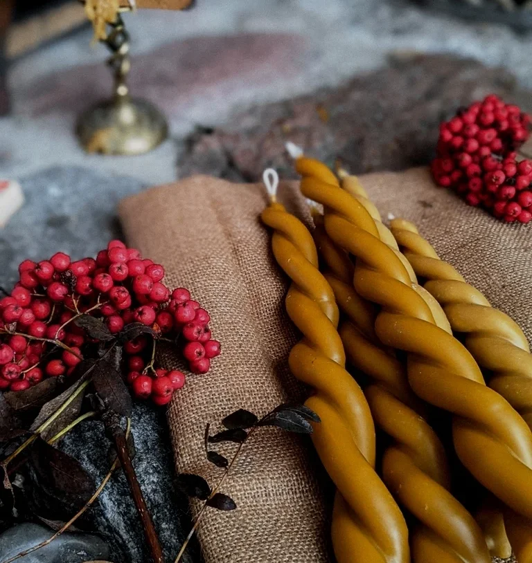 Gamtos_filosofija_bičių_vaško_žvakės_miško_medus