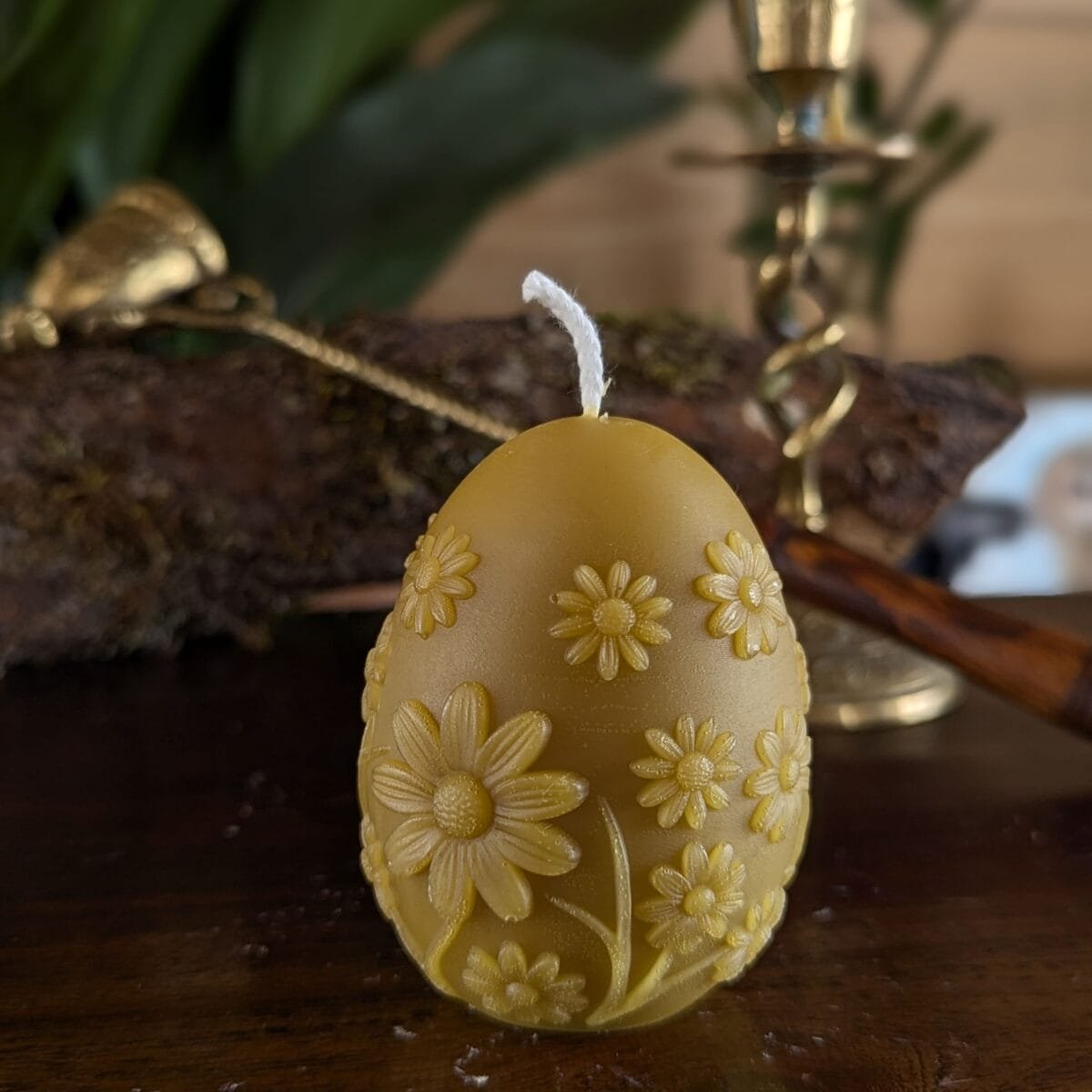 Bičių vaško žvakė Margutis gėlės žiedai