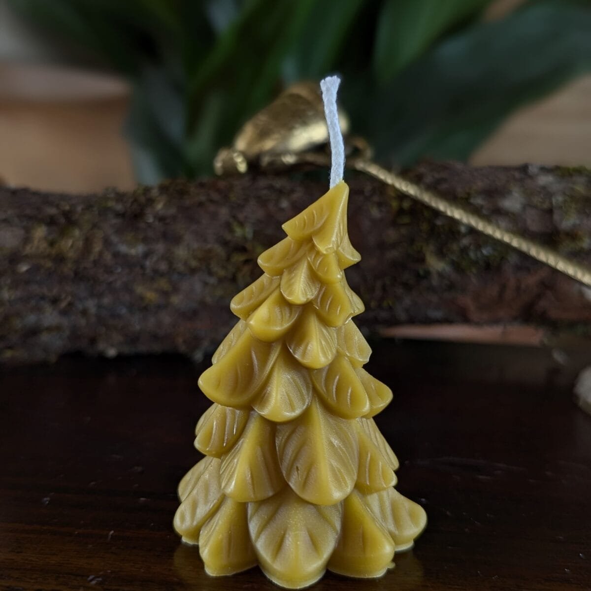 Bičių vaško žvakė Palinkusi eglutė